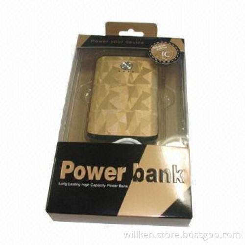 Power Banks for iPad, iPhone with Metal Case, Double-output, Strong LED Light, 8,800mAh Capacity